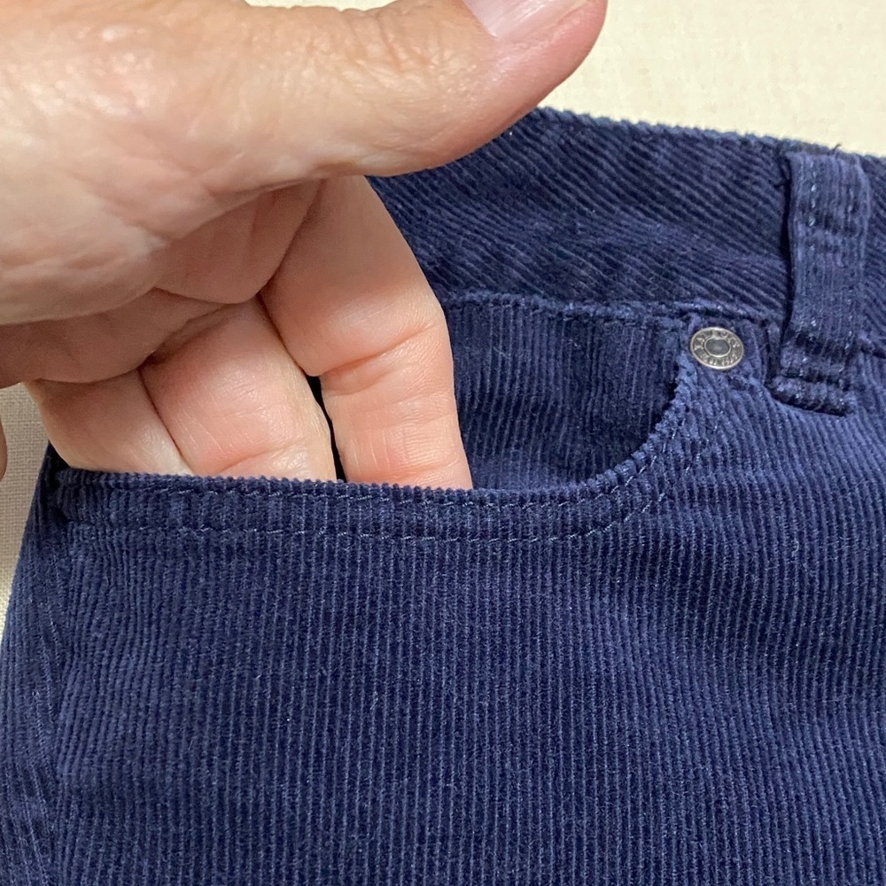 Talbots 10P Dark Blue Curvy Corduroy Straight Leg Pants. - Picture 3 of 11